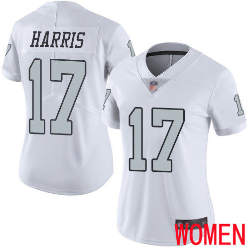 Oakland Raiders Limited White Women Dwayne Harris Jersey NFL Football #17 Rush Vapor Untouchable Jersey->women nfl jersey->Women Jersey